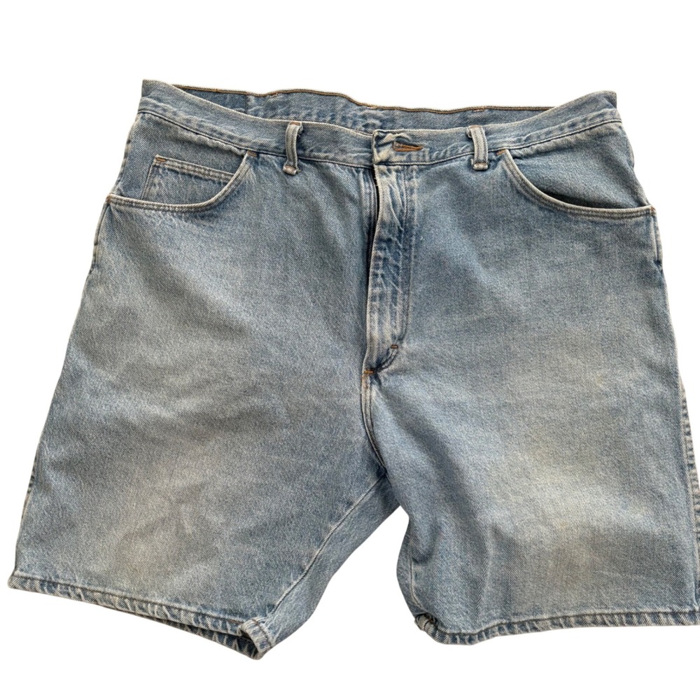 Vintage Wrangler Men's Cowboy Cut Denim Shorts Stonewash USA Size 40